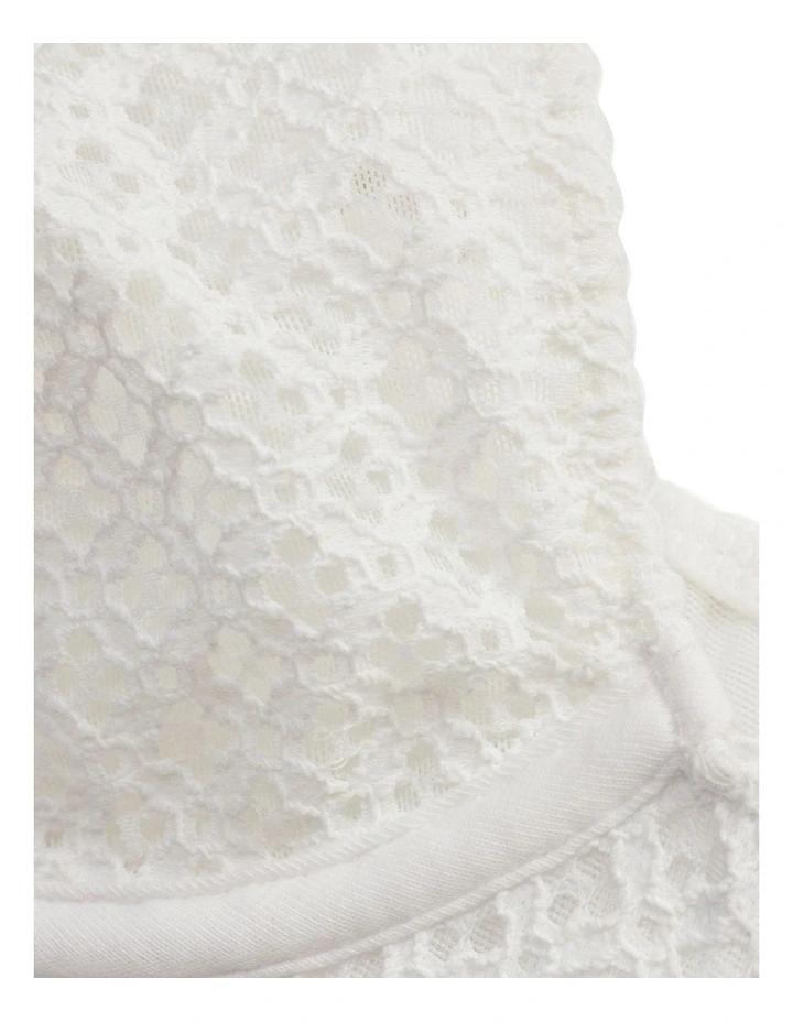 Cotton Eyelet Underwired Thong Back Lingerie Bodysuit image 6