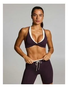 Twist Front Low Support Sports Bra Boysenberry