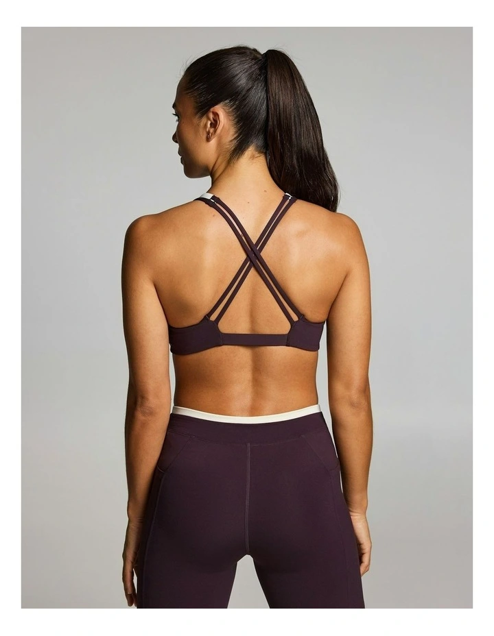 Twist Front Low Support Sports Bra Boysenberry image 2