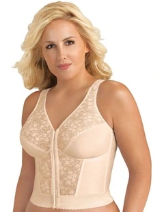 Front Close Bustier Longline Posture Support Bra