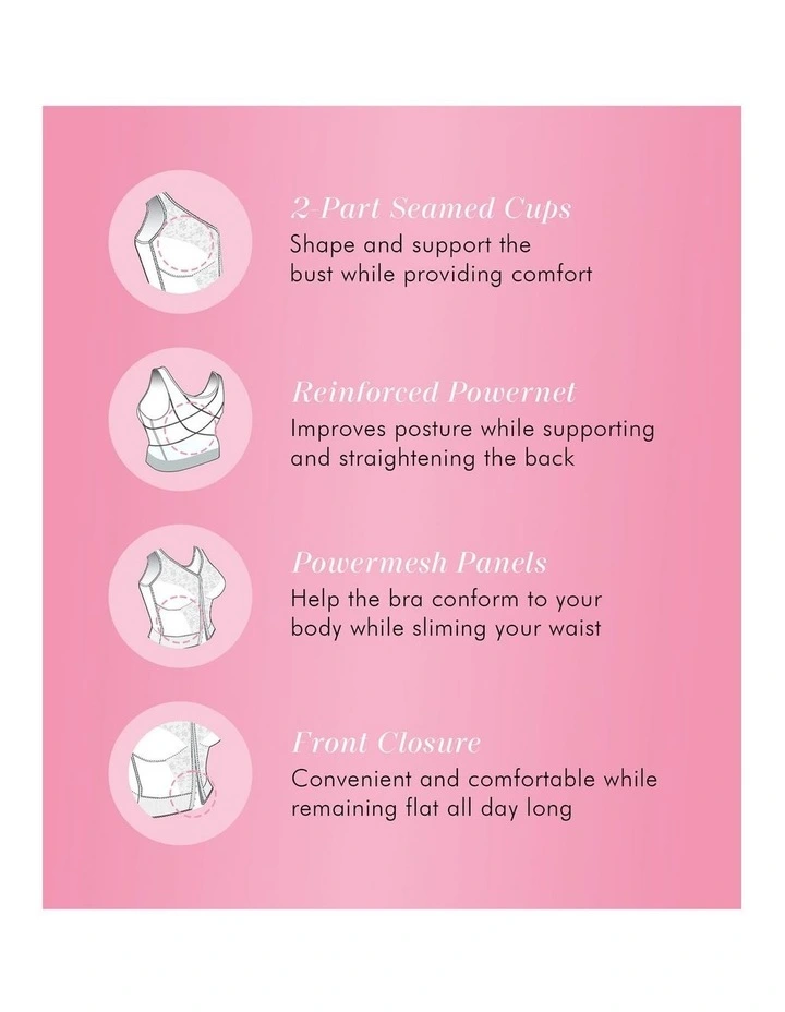 Front Close Bustier Longline Posture Support Bra image 5