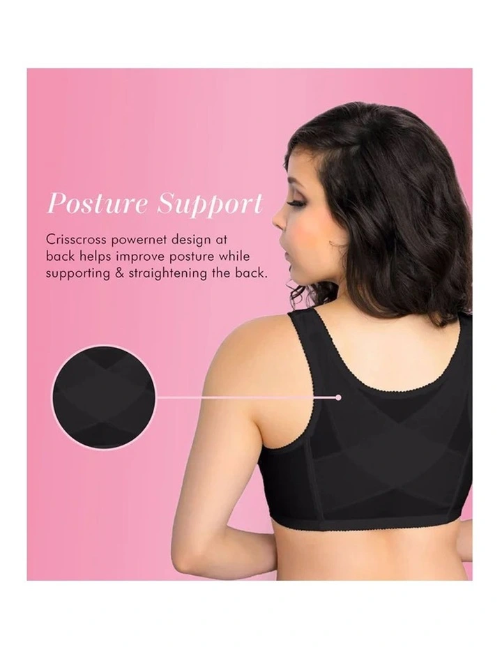 Front Close Wireless Lace Posture Support Bra image 7