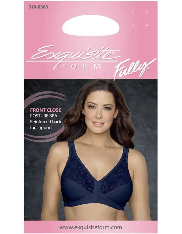 Front Close Wireless Lace Posture Support Bra image 4