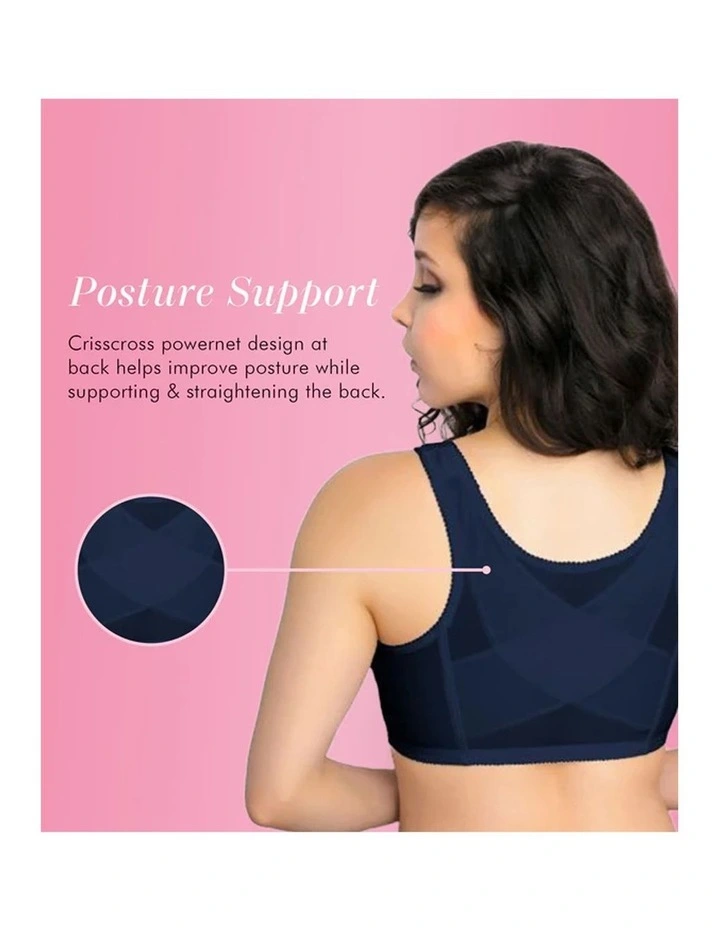Front Close Wireless Lace Posture Support Bra image 6