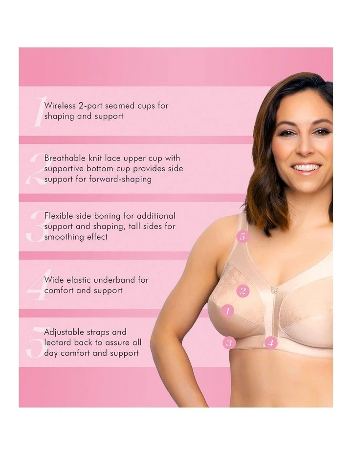 Plus Size Wireless Side Shaping Soft Bra image 3