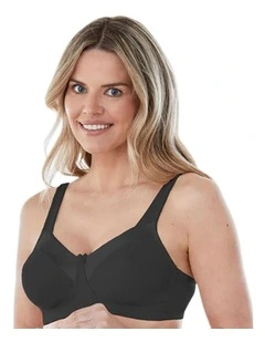 Satin Trim Wirefree Unlined Cotton Bra