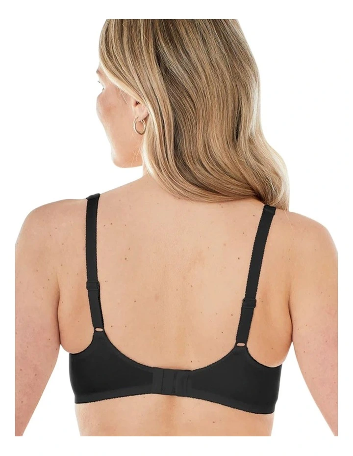 Satin Trim Wirefree Unlined Cotton Bra image 2