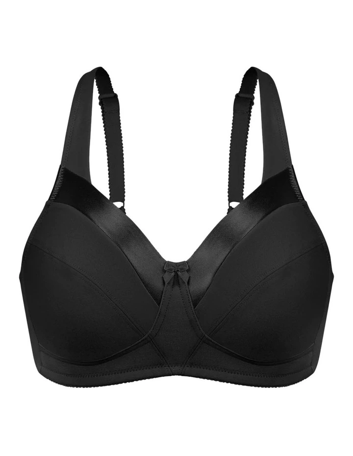 Satin Trim Wirefree Unlined Cotton Bra image 5