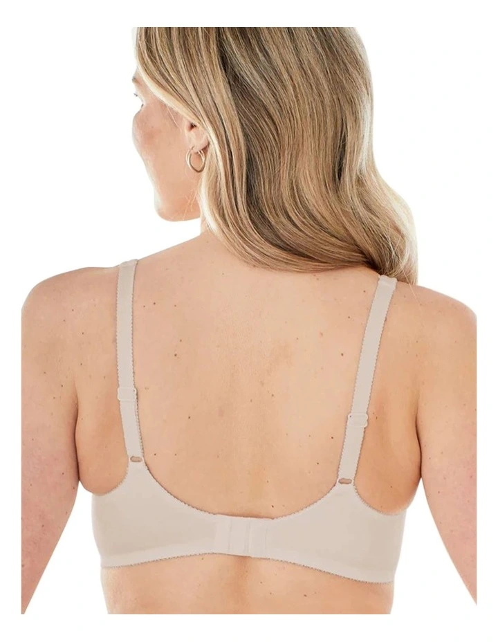 Satin Trim Wirefree Unlined Cotton Bra image 2