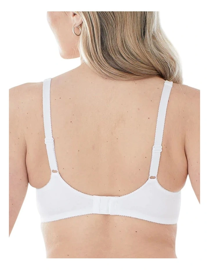 Satin Trim Wirefree Unlined Cotton Bra image 2