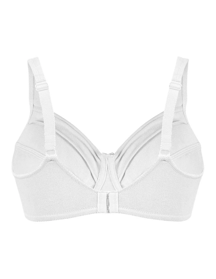 Satin Trim Wirefree Unlined Cotton Bra image 6