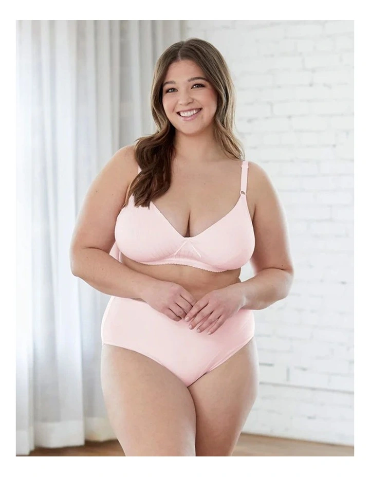 Striped Cotton Lightly Lined Wirefree Plunge Bra image 3