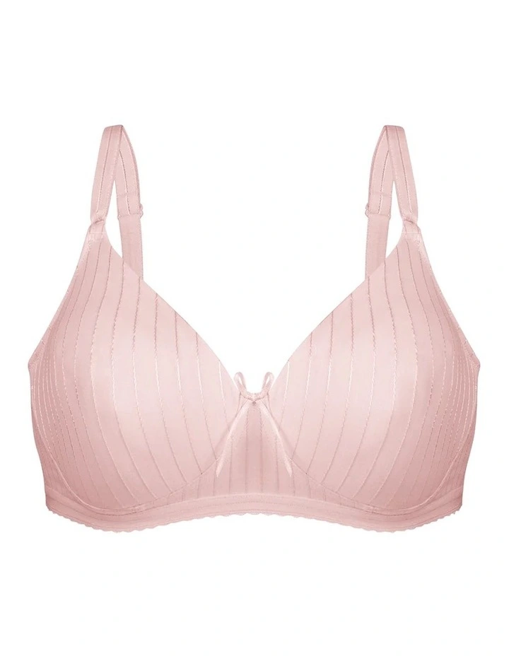 Striped Cotton Lightly Lined Wirefree Plunge Bra image 5