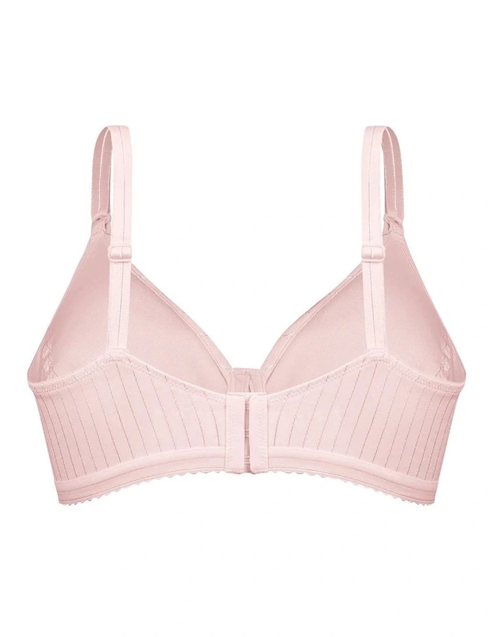 Striped Cotton Lightly Lined Wirefree Plunge Bra image 6