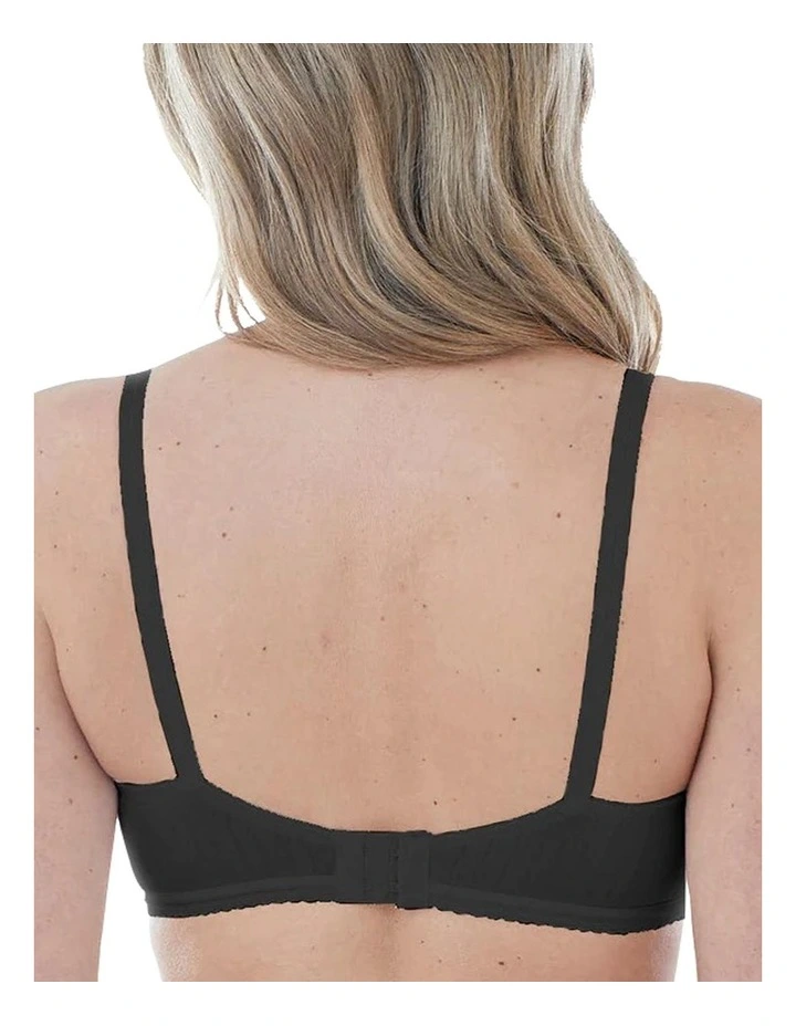 Striped Cotton Lightly Lined Wirefree Plunge Bra image 2