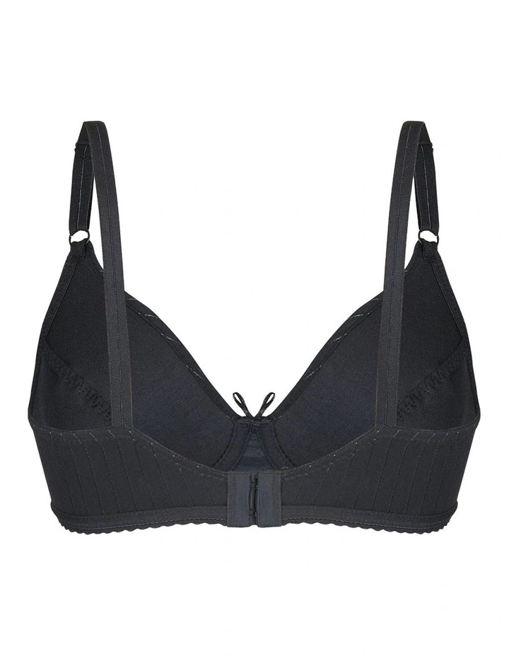Striped Cotton Lightly Lined Wirefree Plunge Bra image 6