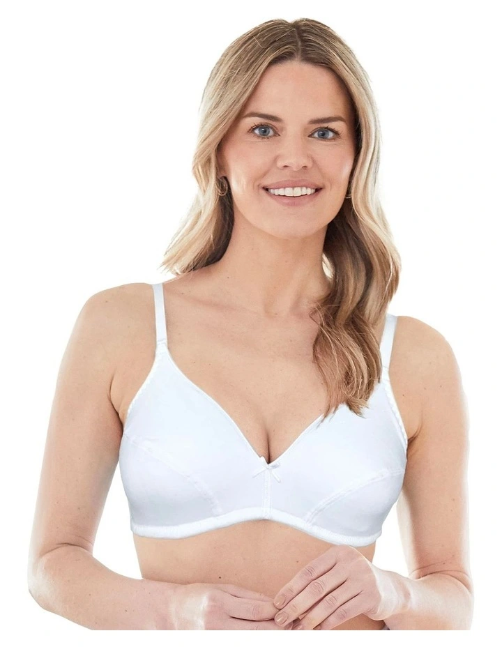 100% Cotton Lightly-Lined Wirefree Bra (2 Pack) image 1