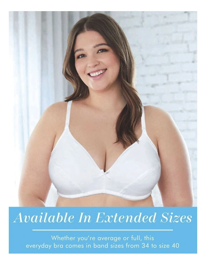 100% Cotton Lightly-Lined Wirefree Bra (2 Pack) image 3