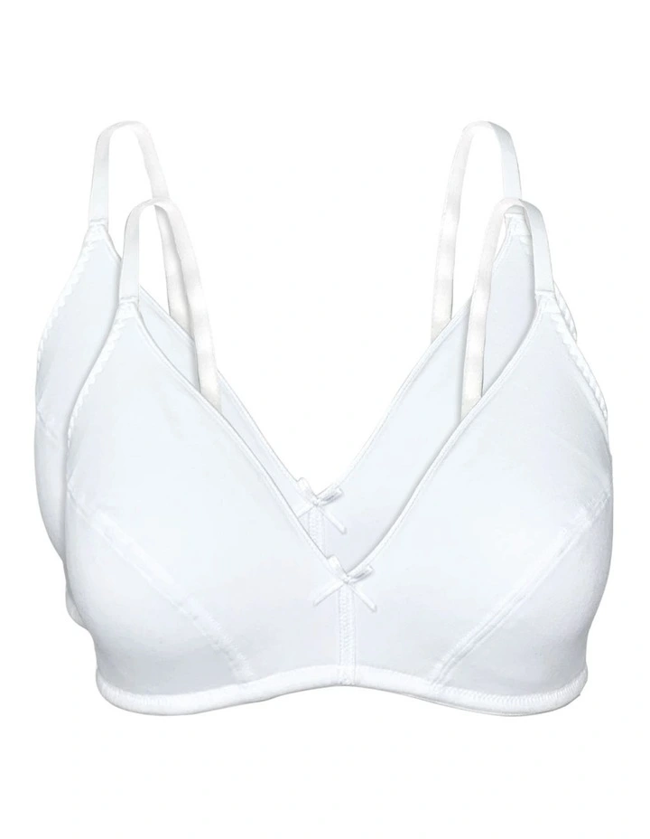 100% Cotton Lightly-Lined Wirefree Bra (2 Pack) image 5