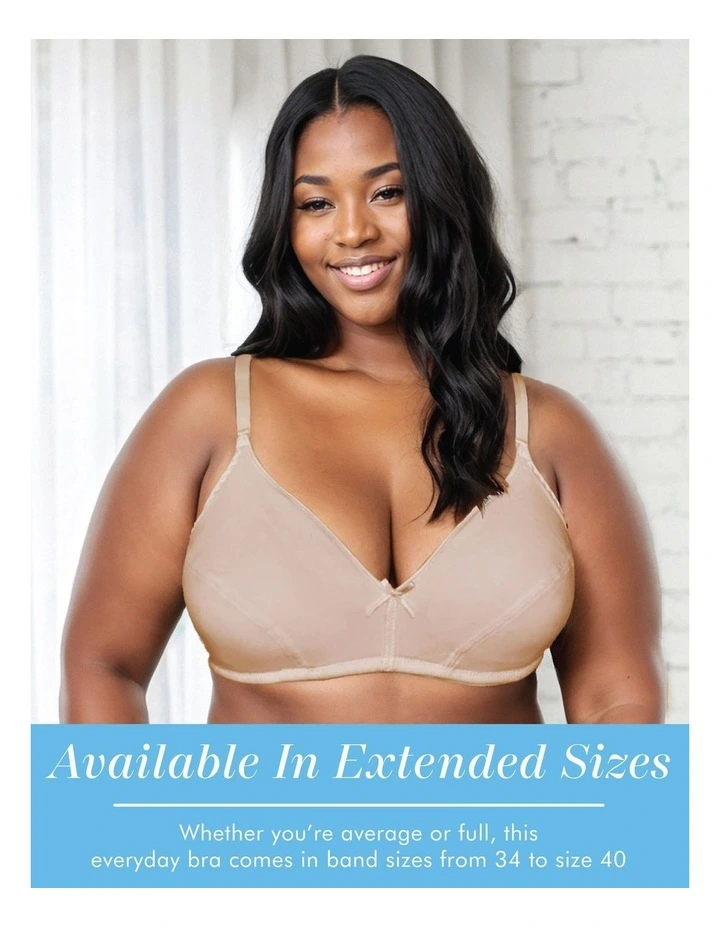 100% Cotton Lightly-Lined Wirefree Bra (2 Pack) image 3