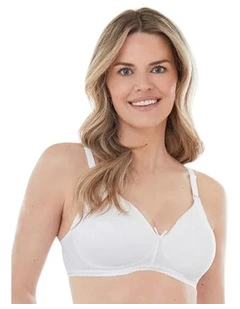 Striped Cotton Lightly Lined Wirefree Plunge Bra