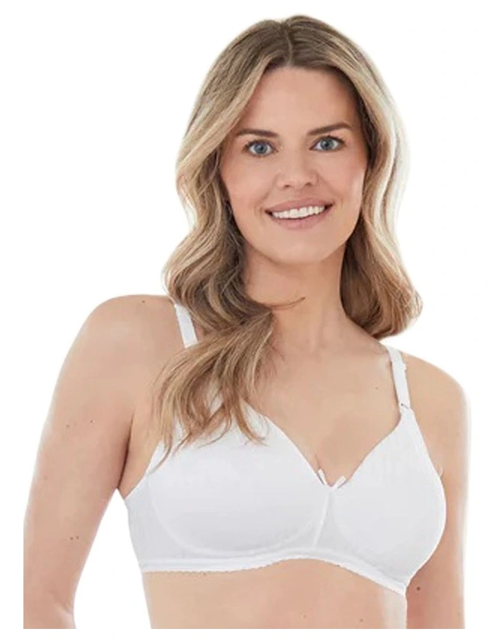 Striped Cotton Lightly Lined Wirefree Plunge Bra image 1