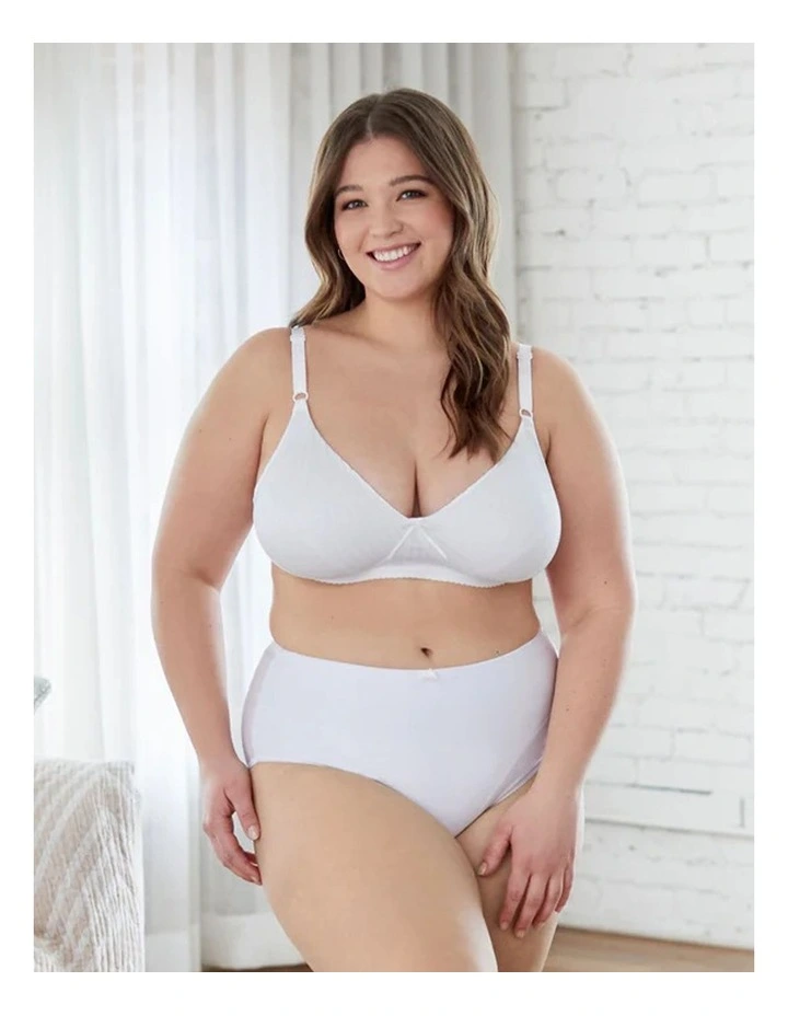 Striped Cotton Lightly Lined Wirefree Plunge Bra image 3