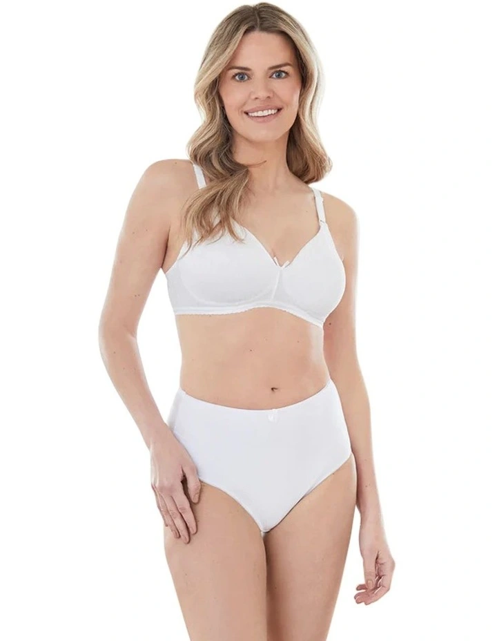 Striped Cotton Lightly Lined Wirefree Plunge Bra image 4