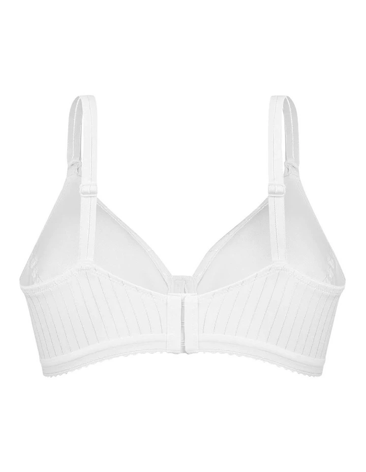 Striped Cotton Lightly Lined Wirefree Plunge Bra image 6