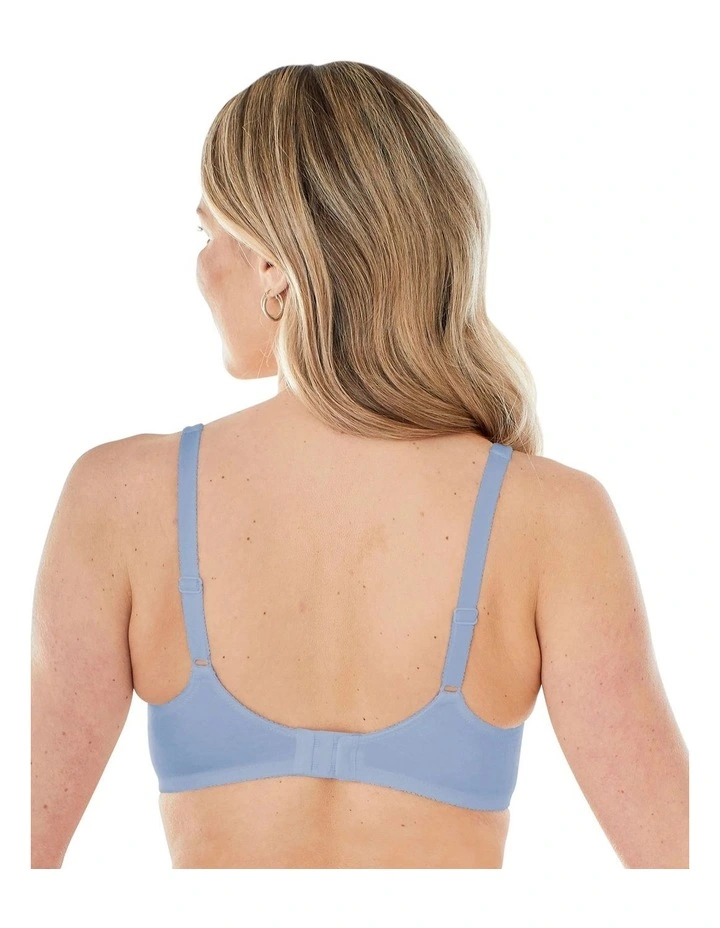 Satin Trim Wirefree Unlined Cotton Bra image 2