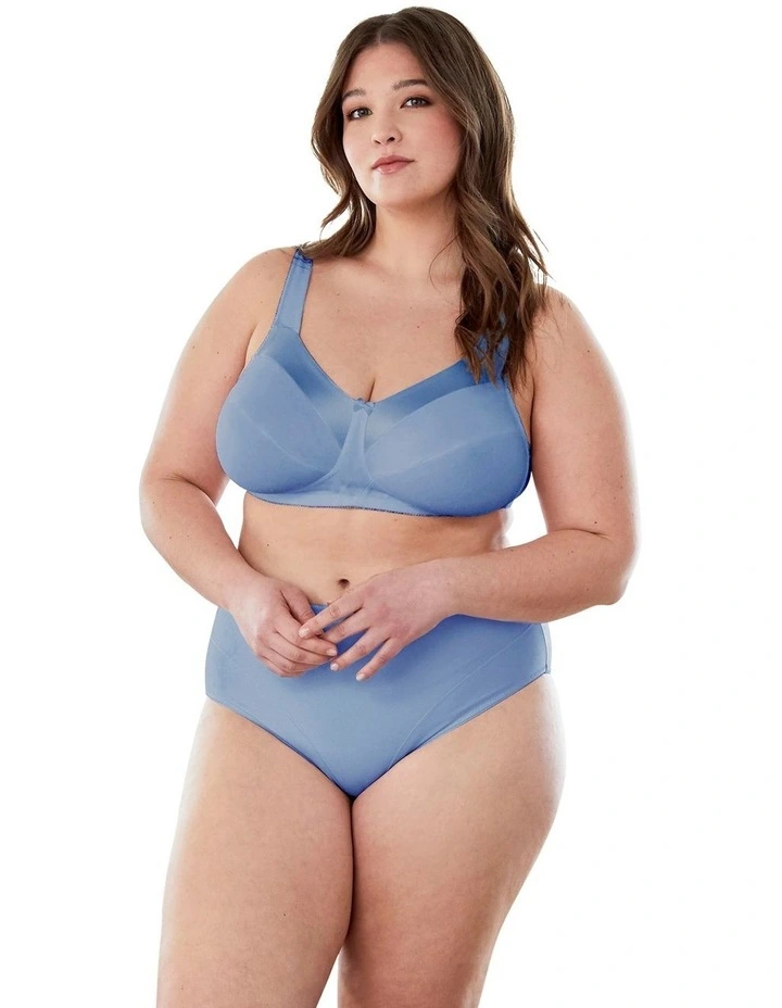 Satin Trim Wirefree Unlined Cotton Bra image 3