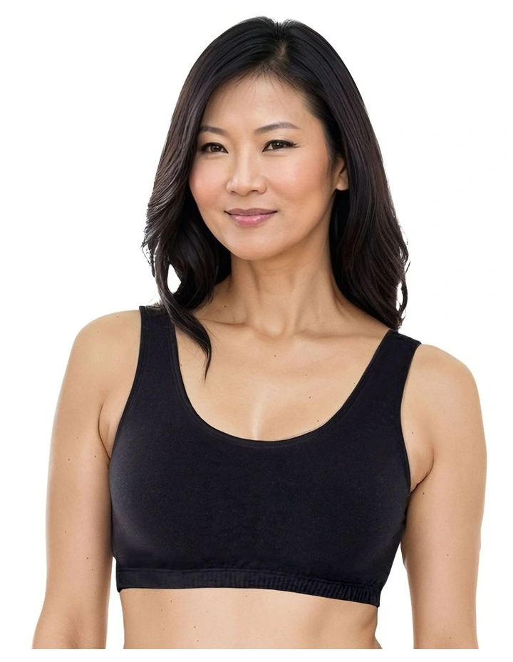 Wirefree Cotton Sports Crop Top Bra (3 Pack) image 1