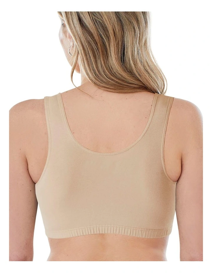 Wirefree Cotton Sports Crop Top Bra (3 Pack) image 4