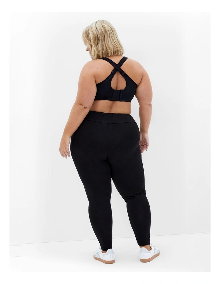 Plus Size Underwire Sports Bra in black image 2