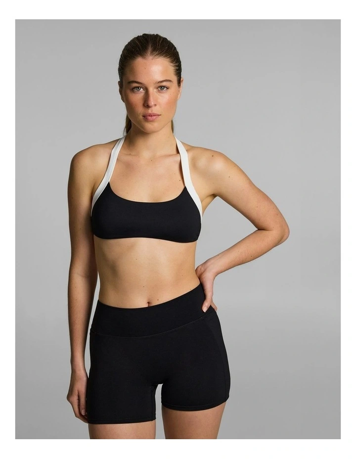 Halter Low Support Sports Bra Black image 1