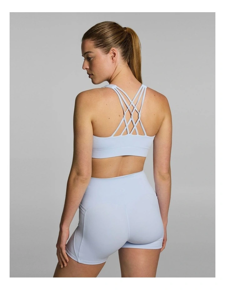 Medium Support Strappy Sports Bra Light Sky Blue image 2