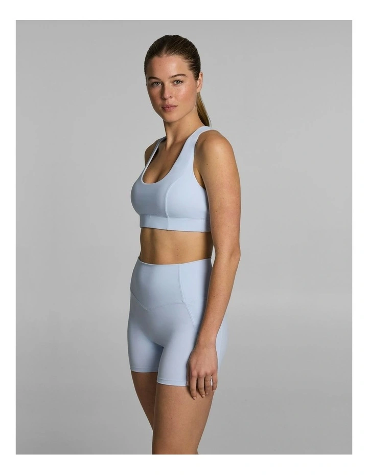 Medium Support Strappy Sports Bra Light Sky Blue image 3