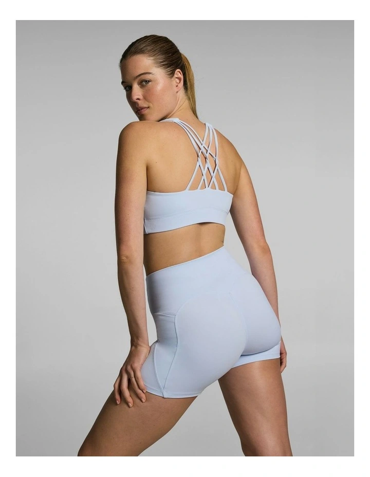 Medium Support Strappy Sports Bra Light Sky Blue image 5