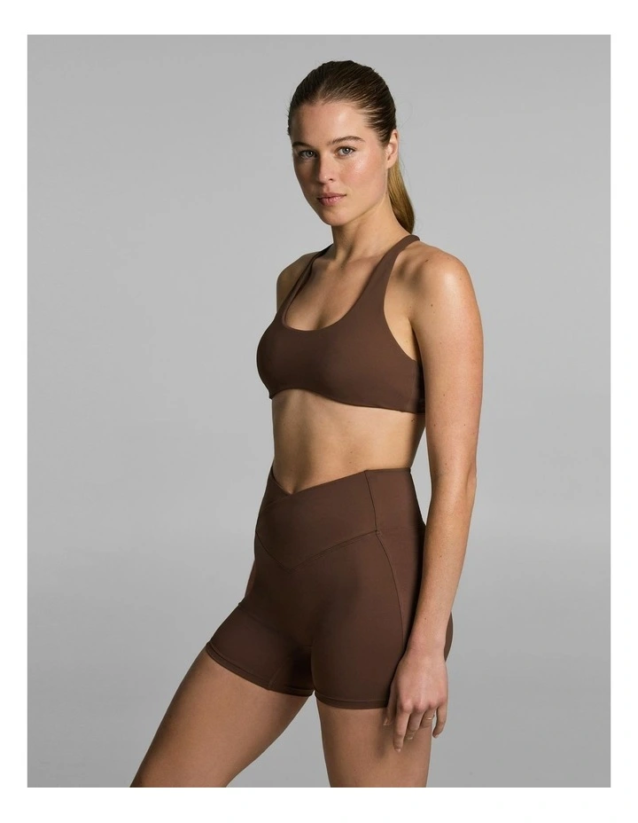Strappy Contour Low Support Sports Bra Pecan image 3