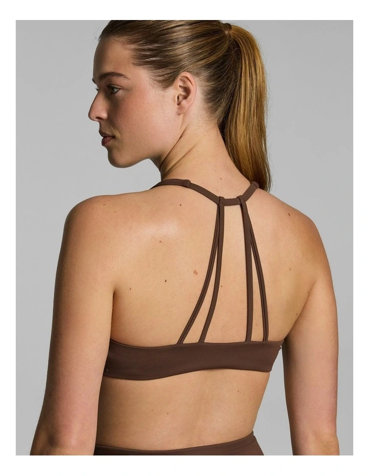 Strappy Contour Low Support Sports Bra Pecan image 4