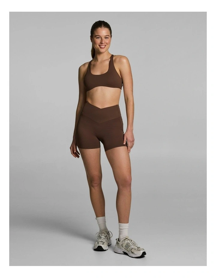 Strappy Contour Low Support Sports Bra Pecan image 5