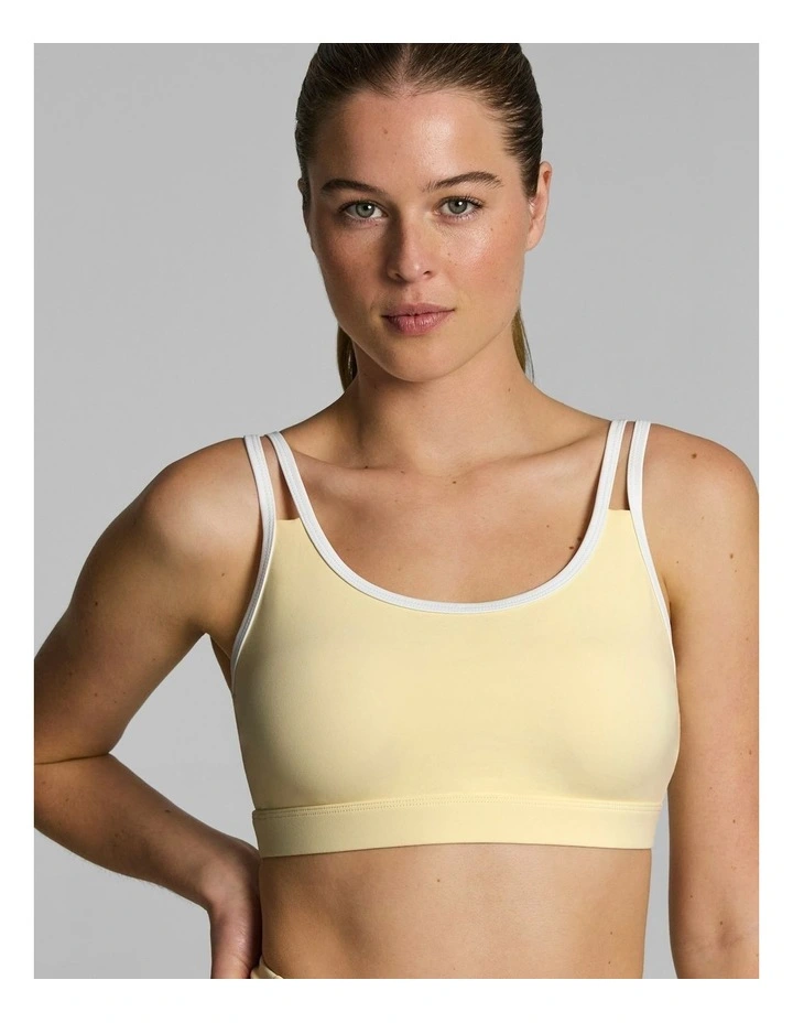Strappy Low Support Sports Bra Lemon Slice image 4