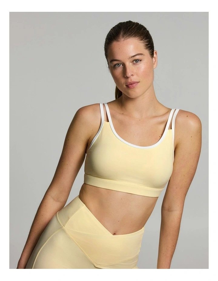 Strappy Low Support Sports Bra Lemon Slice image 5