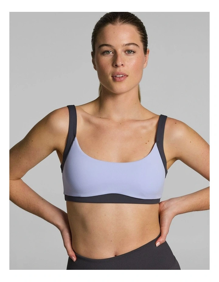 Blocked Medium Support Sports Bra Wisteria image 4