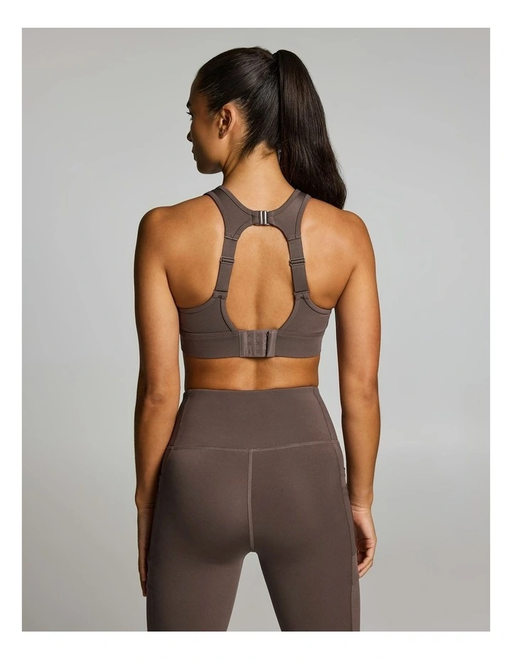 Olympia High Support Moulded Adjustable Sports Bra Milk Choc image 2