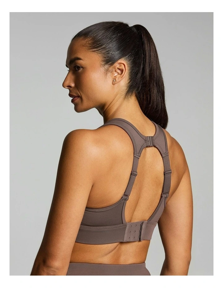 Olympia High Support Moulded Adjustable Sports Bra Milk Choc image 4