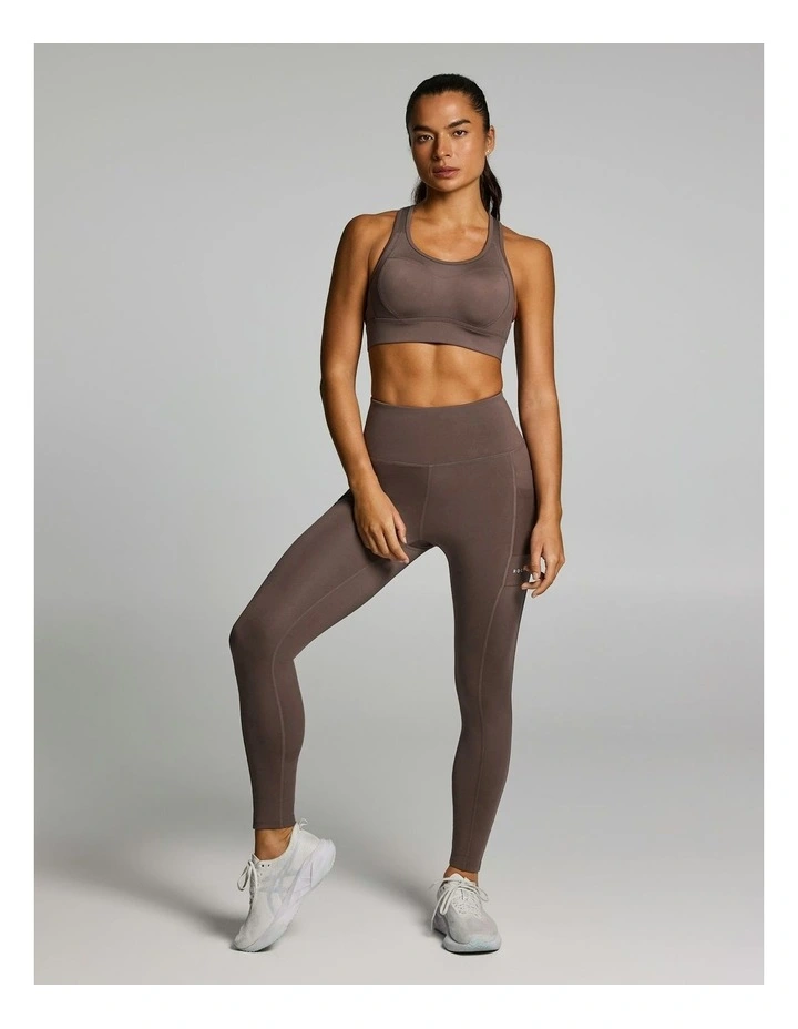 Olympia High Support Moulded Adjustable Sports Bra Milk Choc image 5