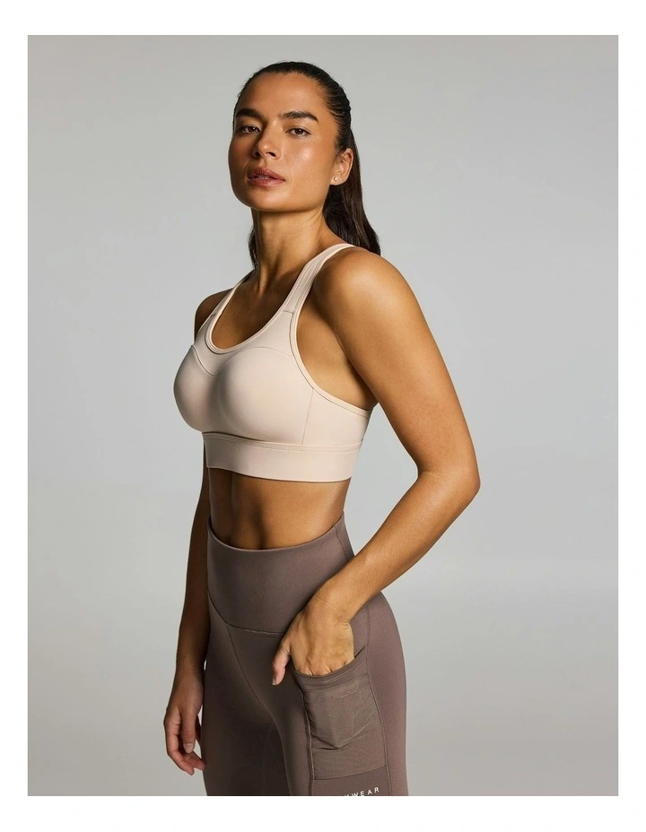 Evolve Moulded Adjustable High Support Sports Bra Nude image 3