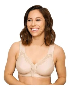 Front Close Cotton & Nylon Posture Support Bra