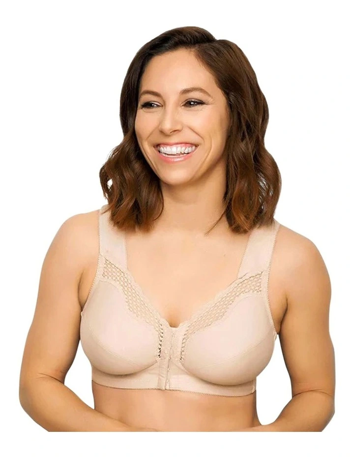 Front Close Cotton & Nylon Posture Support Bra image 1